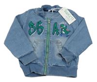 Nové - modrá riflová bunda s dinem 