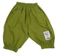 Zelené šusťákové kraťasy s obrázkem 