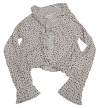 Smeanovo-lila květovaná lehká crop halenka Zara