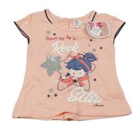 Nové - růžové tričko s dívkou 
