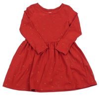 Červené šaty se srdíčky H&M