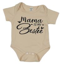 Pudrové žebrované body s nápisem shein