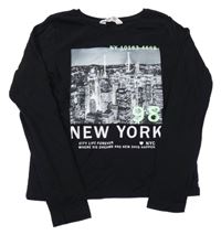 Černé triko s městem H&M