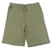 Khaki teplákové kraťasy Primark