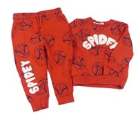 2set - Červená mikina se Spidermany + tepláky Marvel
