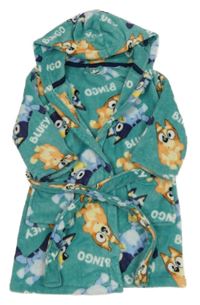 Zelený plyšový župan s kapucí - Bluey George