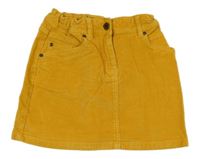 Hořčicová manšestrová sukně Tchibo
