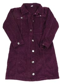 Fialové manšestrové šaty Tu