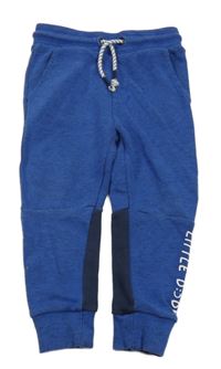 Tmavomodré tepláky s nápisem F&F