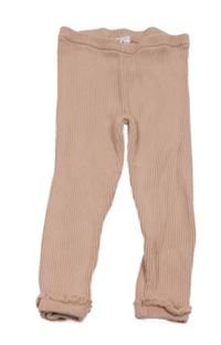 Růžové žebrované úpletové legíny George