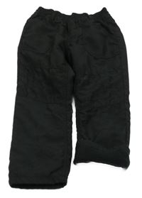 Černé šusťákové zateplené kalhoty Topolino