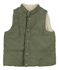 Khaki šusťáková zateplená vesta George