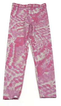 Bílo-růžové batikované legíny - Barbie George