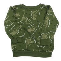 Khaki mikina s diny Primark