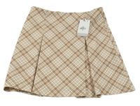 Nové - Béžovo-smetanová kostkovaná sukně Primark