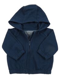 Tmavomodrá propínací mikina s kapucí Primark