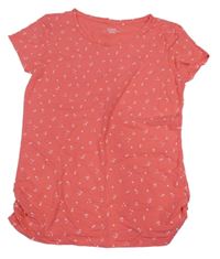 Růžovo-bílé květované tričko Yigga