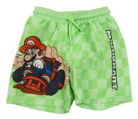 Světlezelené kostkované plážové kraťasy s Mariem Primark