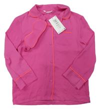 Nové - 2set - Fuchsiový pyžamový kabátek + škraboška M&S