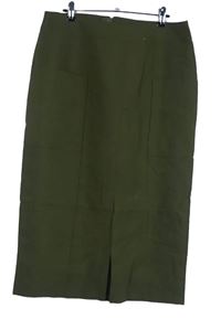 Dámská khaki midi sukně M&S