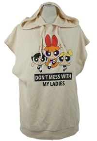 Dámská béžová mikinová vesta s potiskem Powerpuff girls Tezenis