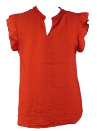 Dámská červená halenka s volánky 