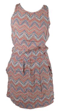 Dámské růžové vzorované šaty Trend One 