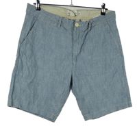 Pánské světlemodré plátěné kraťasy H&M vel. 34