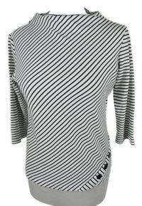 Dámské bílo-černé pruhované mikinotriko Gerry Weber 