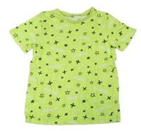 Zelené tričko s nápisy a hvězdami George