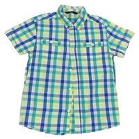 Modro-zeleno-bílá kostkovaná košile George