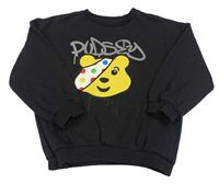 Černá mikina s medvídkem Pudsey George