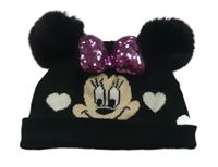 Černá čepice s Minnie Disney