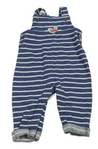 Modro-bílé pruhované laclové tepláky s ptáčkem John Lewis