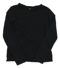 Černé crop triko H&M