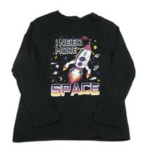 Černé triko s raketou Primark