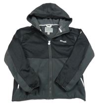 Černo-šedá sportovní funkční propínací mikina s kapucí Regatta