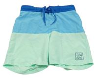 Moro-zelené plážové kraťasy s nápisem H&M