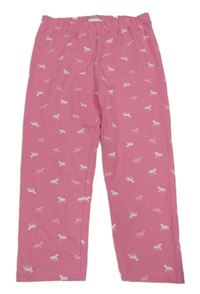 Růžové capri legíny s koňmi Topolino
