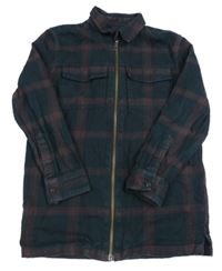 Černo-růžová kostkovaná košile River Island