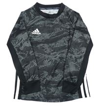 Tmavošedé funkční sportovní triko Adidas