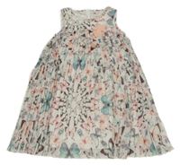 Bílé plisované šaty s motýly H&M