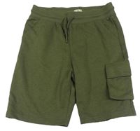 Khaki teplákové kraťasy s kapsou F&F