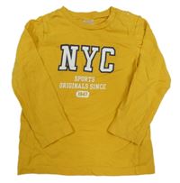 Žluté triko s nápisem H&M