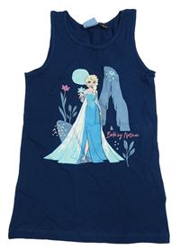 Tmavomodrý top s Elsou Disney