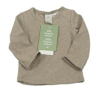 Nové - Béžové žebrované triko H&M