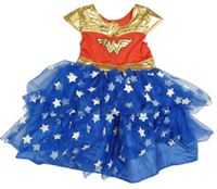 Kostým - Zlato-červeno-modré šaty - Wonder woman 