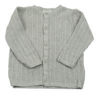 Šedý 3D vzorovaný propínací svetr Mamas&Papas