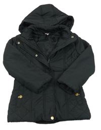 Černá šusťáková zimní parka s kapucí Miss E-vie