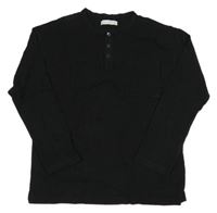 Černé triko s knoflíky Zara